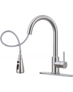 FGKQ Kitchen Faucet with Pull Down Sprayer Stainless Steel