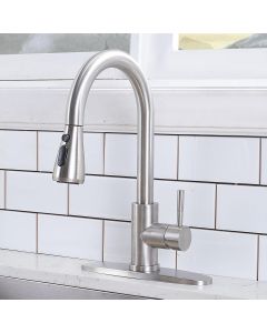 VC CUCINE VCCUCINE Kitchen Faucet with Pull Down Sprayer Stainless Steel