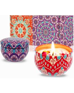 YouLain Scented Candles Gift Set Portable 2 Pack, 2.5 Oz, Bundle of 3