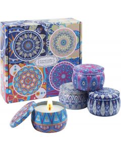 LIVILLA Scented Candles Gift Set for 4 Pack, 4.4 Oz, Bundle of 3