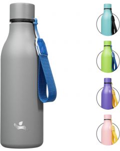 Konokyo 18 oz Insulated Stainless Steel Metal Water Bottle with Stainless Steel Metal 18 oz, Bundle of 3