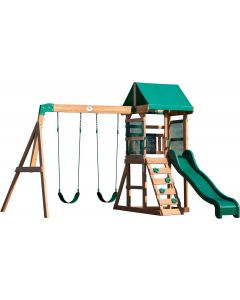 Backyard Discovery Buckley Hill Cedar Wood Swing Set with Wood