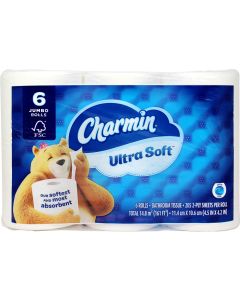 Charmin Ultra soft Jumbo Rolls Septic Safe white, Bundle of 2