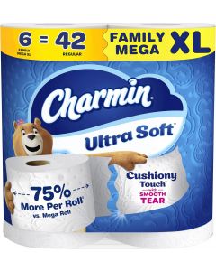 Charmin Ultra Soft Cushiony Touch Toilet Paper, Bundle of 2