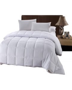 Royal Hotel Bedding White Down Alternative Queen Comforter with Corner Tabs Hypoallergenic 92x98