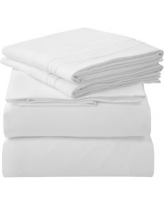 ROYALE LINENS 4 Piece Full Sheets Set Microfiber 4 Piece, Bundle of 2