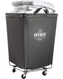 Heavy-Duty Canvas Laundry Hamper w/ Wheels