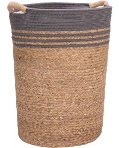 Seville Classics Premium Natural Handwoven Portable Laundry Bin Basket with Portable