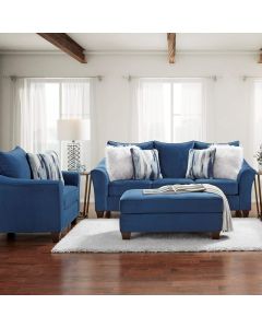 Roundhill Furniture Camero Fabric Pillowback 3-Piece Living Room Set 3-Piece