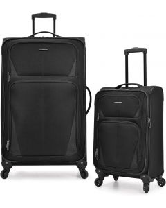 U.S. Traveler Aviron Bay Expandable Softside Luggage with Spinner Wheels 2-Piece