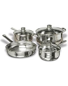 Concord Cookware 7-Piece Stainless Steel Cookware Set Stainless Steel 7-Piece