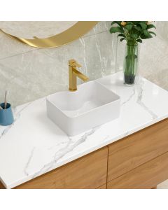 Lordear Bathroom Vessel Sink 16&quot;x12&quot; Rectangle Above Counter White Ceramic