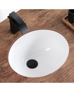 KDKSC Small Undermount Bathroom Sink 15.4&quot;x13.2&quot; Oval Undermount Sink Ceramic