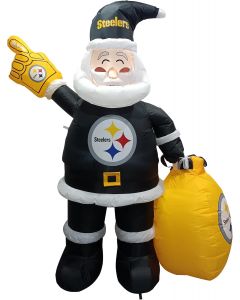 FANMATS Pittsburgh Steelers 7&#039; Inflatable Santa