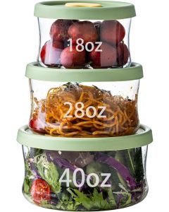 wangsdjy Glass Food Storage Containers with Glass BPA Free, Bundle of 2
