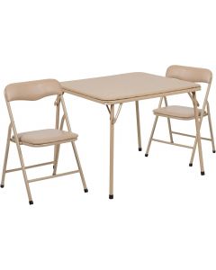 Flash Furniture Mindy Kids 3-Piece Folding Square Table and Chairs Set for 3-Piece