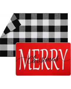 Geelin 2 Pcs Christmas Door Mat Buffalo