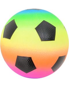 Rhode Island Novelty 9 Inch Rainbow Soccer Playground Ball 9 Inch, Bundle of 3
