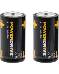 PowerDrive LR14 Alkaline C Battery - 2 per Pack, Bundle of 4