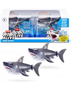 Robo Alive Water Activated Shark 2 Pack (Grey) 2 Pack, Bundle of 2