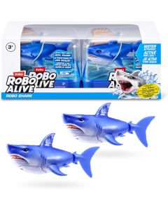 Robo Alive Water Activated Shark 2 Pack (Blue) 2 Pack, Bundle of 2