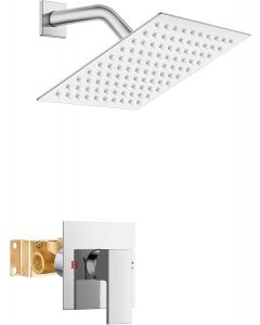Airuida Chrome Polish Shower Faucet Set 8 Inch