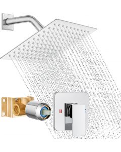 Cinwiny Polished Chrome Shower Faucet Set 8 Inch