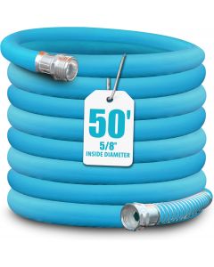 Aqua Joe AJPGH50-DWS Hybrid Polymer Flex Garden Hose 50 Feet, 8 Inches