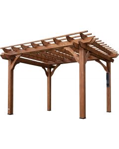 Backyard Discovery Beaumont 12&#039; x 10&#039; Traditional Cedar Wood Pergola Kit with Wood