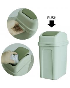 Teyyvn 7 Liter / 1.8 Gallon Plastic Trash Can Plastic 7 Liter, 1.8 Gallon, Bundle of 2