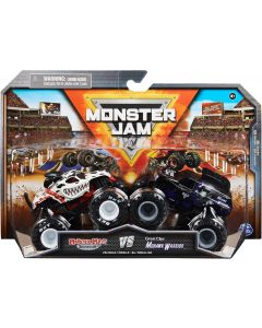 Monster Jam Official Monster Mutt Dalmatian Vs. Mohawk Warrior Die-Cast, Bundle of 2