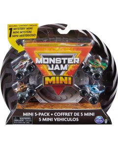 Monster Jam Official Mini 5-Pack with Mystery Collectible Monster Truck 5-Pack, Bundle of 2