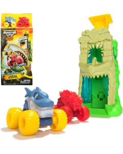 Monster Jam Mini Jams Megalodon Jungle Blaster Launcher Playset, Bundle of 2