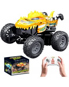 MOONTOY Dinosaur Remote Control Car Metal Rechargeable, Bundle of 3