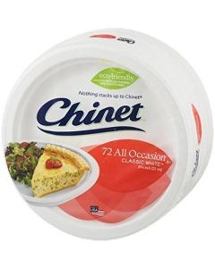 Chinet All Occasion Plates Classic White - 72 ct 72 ct, Bundle of 2
