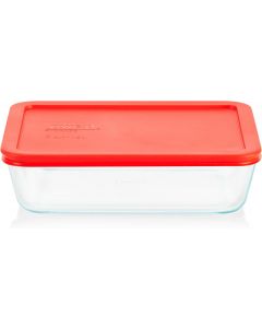 Pyrex Simply Store 6 Cup Glass Food Storage Container Glass, Bundle of 2
