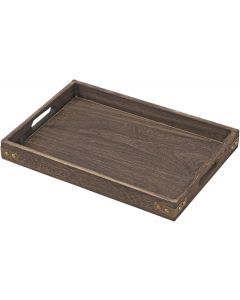 Krismax Wood Serving Tray with Handles Wood, Bundle of 2