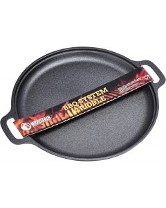 MOUNTAIN GRILLERS BBQ Griddle – 12&quot;x15&quot; Cast Iron Griddle for Cast Iron, Bundle of 2