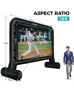 SPORTSWIN 20FT Inflatable Outdoor Movie Screen 20FT