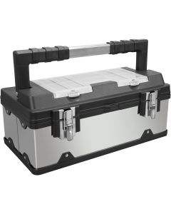 BIG RED 19&quot; Stainless Steel and Plastic Portable Storage Tool Box Stainless Steel Plastic Metal