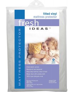 FRESH IDEAS Waterproof Mattress Protector 100% Vinyl Hypoallergenic Waterproof Hypoallergenic, Bundle of 2