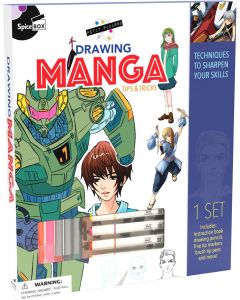 SpiceBox Learn How to Draw Anime Manga Cartoon Drawing Book Kit for