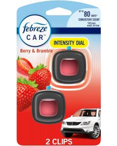Febreze Car Air Freshener Vent Clip Berry &amp; Bramble 2 Count, 06 oz, Bundle of 7