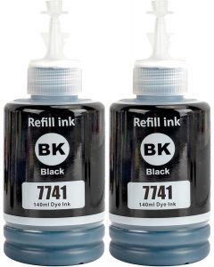 LCL T774 774 Black Ink Refill Bottles Replacement 2-Pack, Bundle of 2