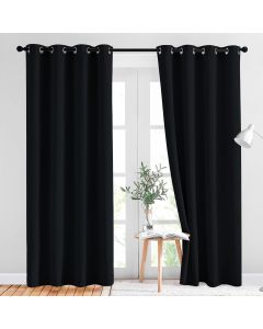 NICETOWN Black Out Curtains for Bedroom 84 Inches Long 84 Inches, Bundle of 2