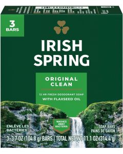 Irish Spring Deodorant Soap Bars 3 Count, Bundle of 3