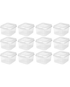 Sterilite Square Small FlipTop Plastic 12-Pack