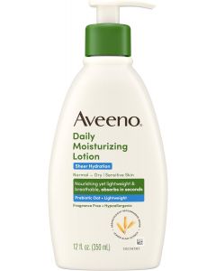 Aveeno Sheer Hydration Daily Moisturizing Lotion, Bundle of 3