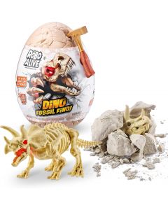 Robo Alive Dino Fossil Find - Triceratops by ZURU Excavate Dinosaur Fossils Digging Kit Collectible
