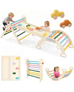 DUMOS Pikler Triangle Set Wood Foldable